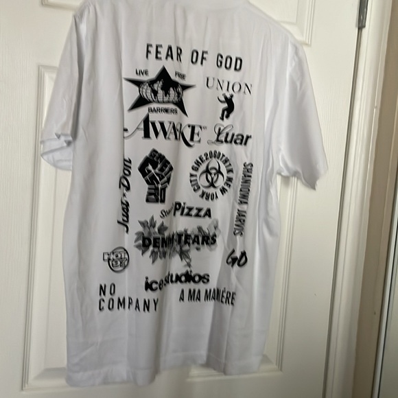 Awake Men’s Large white t-shirt.NWOTFire benefit. Limited release airbrushed - Picture 4 of 11